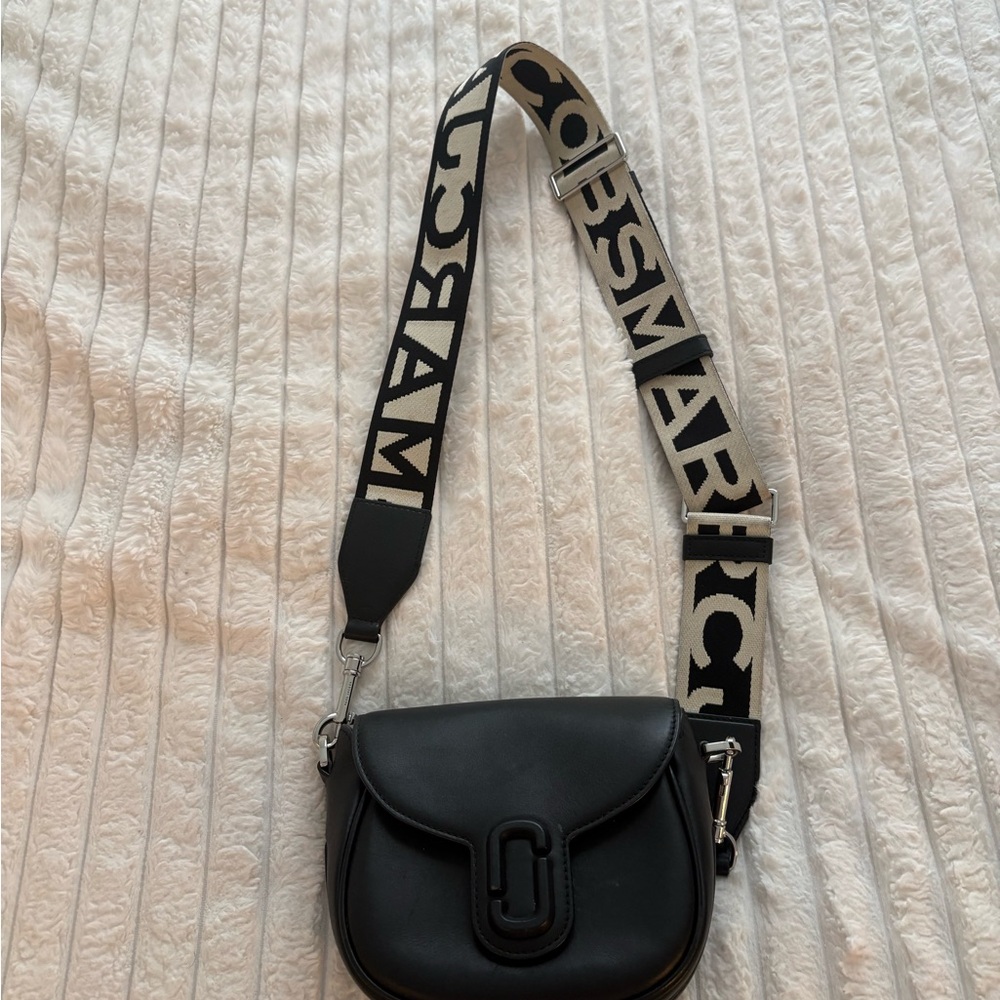 Marc Jacobs Black Crossbody Bag with Bold Strap
